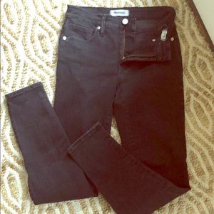 Madewell black denim skinny high rise